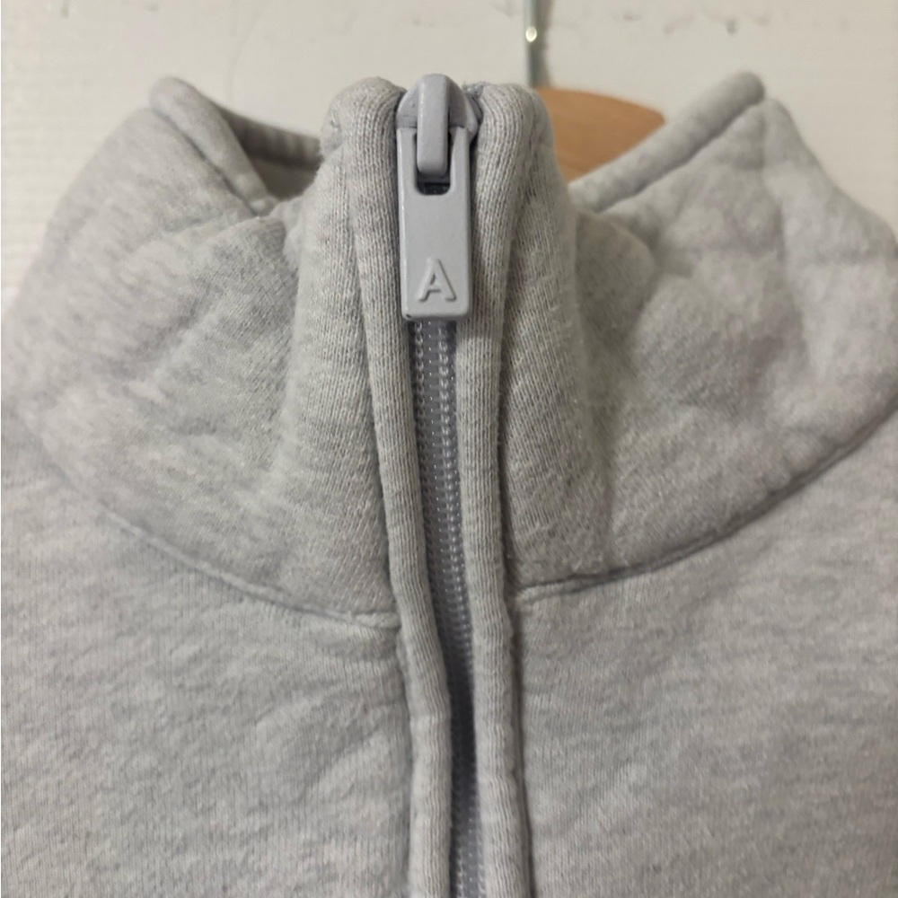 Aritzia Gray Zip-Up Sweater
